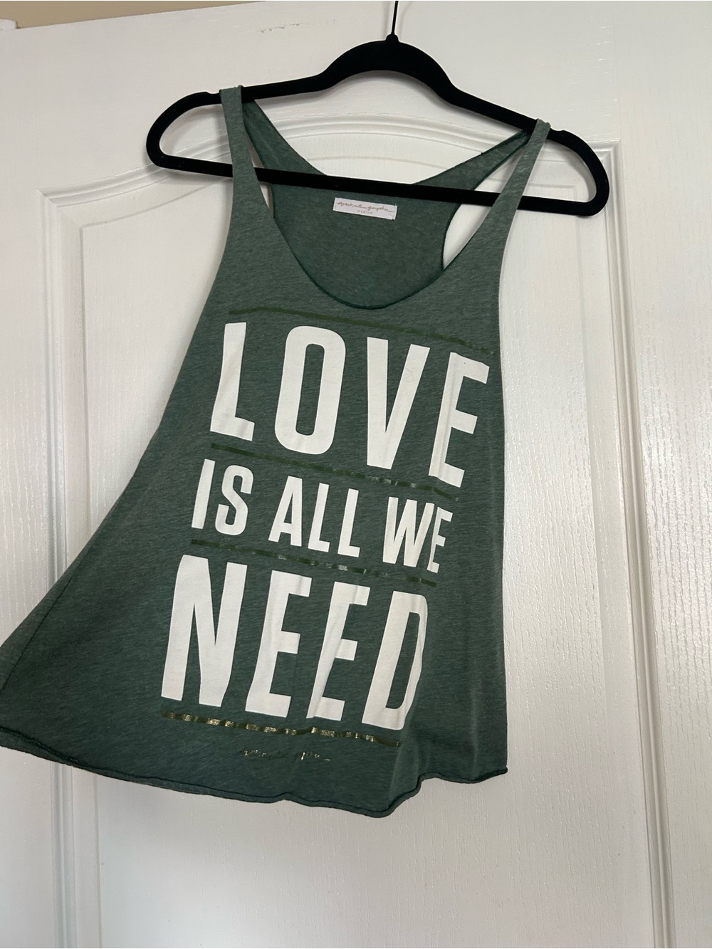Spiritual Gangster Heathered Green Tank Top